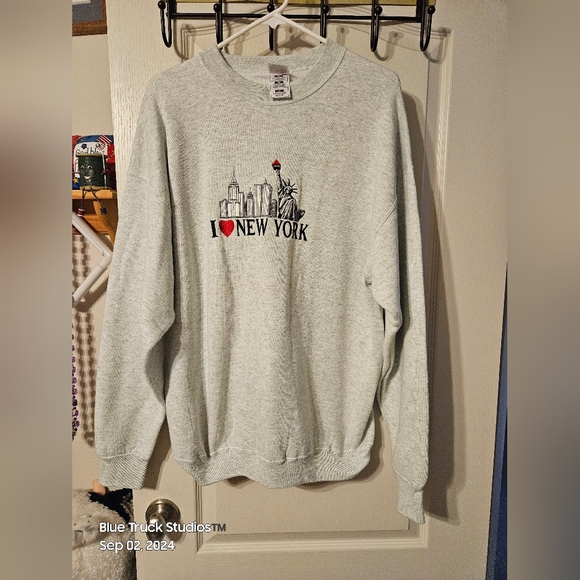 I Love New York Sweatshirt NWOT Extra Large XL  Vintage Vntg - Picture 3 of 9
